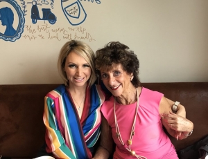 Newsreader Michelle Eagleton and Irene Estry.